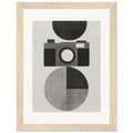 THE RULE OF GREY No. 17 - Minimalist Geometric Camera Silhouette Print | Modern Abstract Art Decor