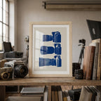 FRAMED PRODUCT STENCIL BLUE
