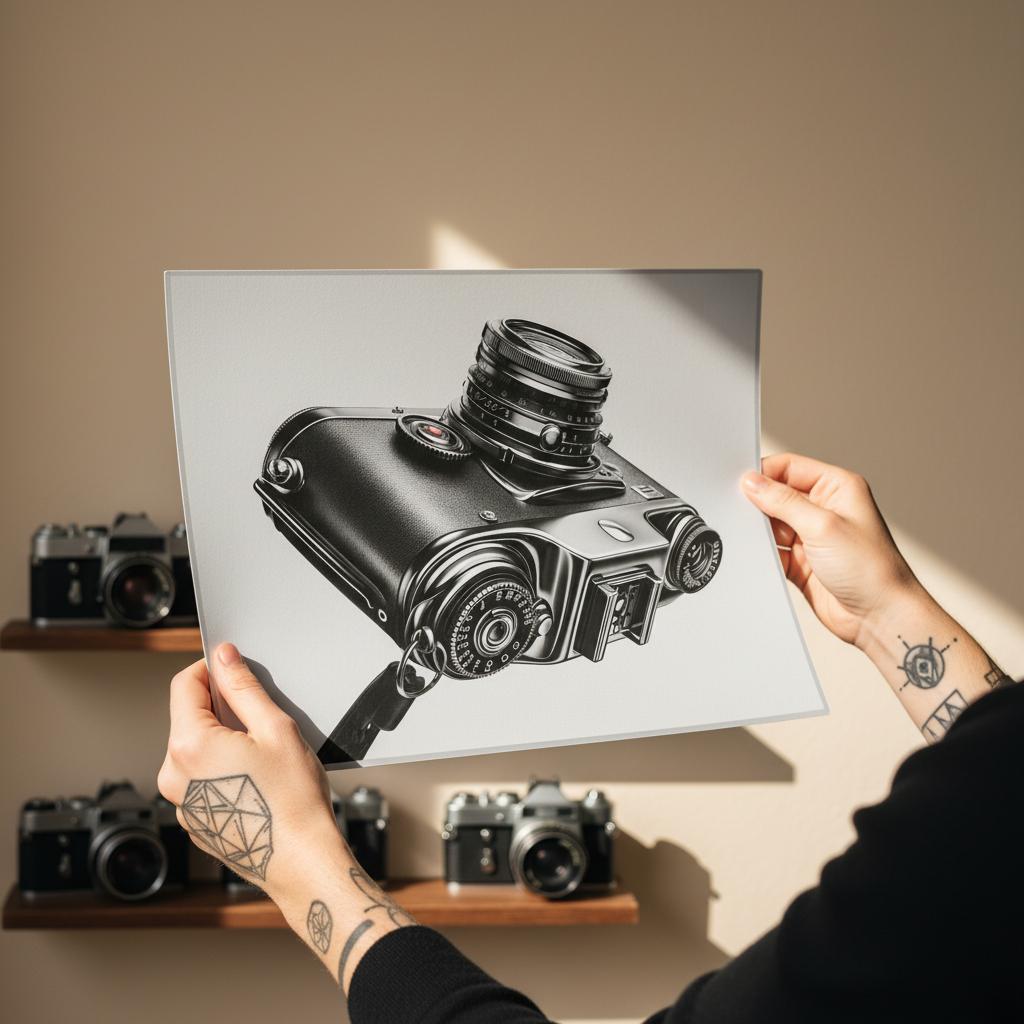 Black and White Camera Print Poster #1 – Perfect for Photography Enthusiasts